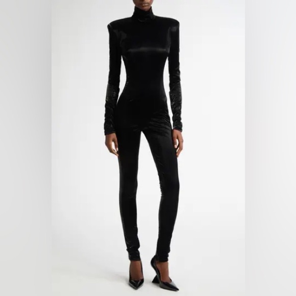 LAQUAN SMITH  Full-Body Velvet Jumpsuit